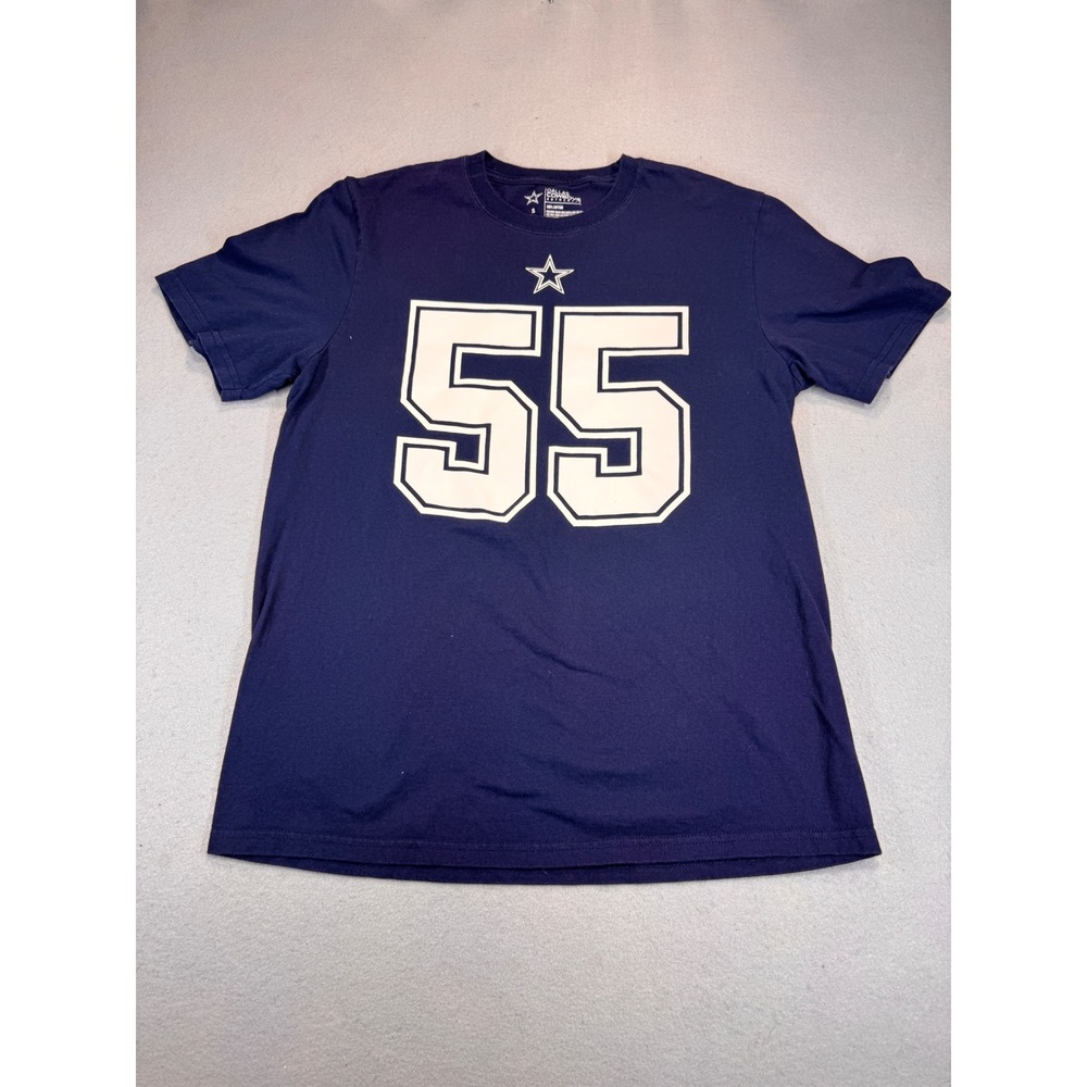 Dallas Cowboys Leighton Vander Esch 55 Navy T-Shirt Mens Small Authentic NFL